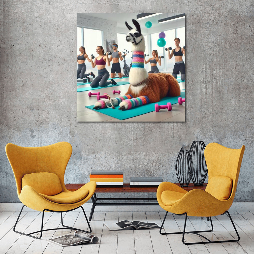 Llama Fitness Trainer: Motivation and Humor in the Gym