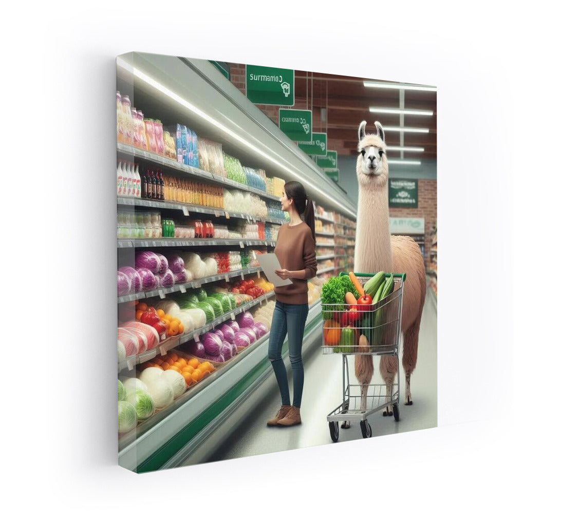 Llama Shopping: Fun Shopping at the Supermarket