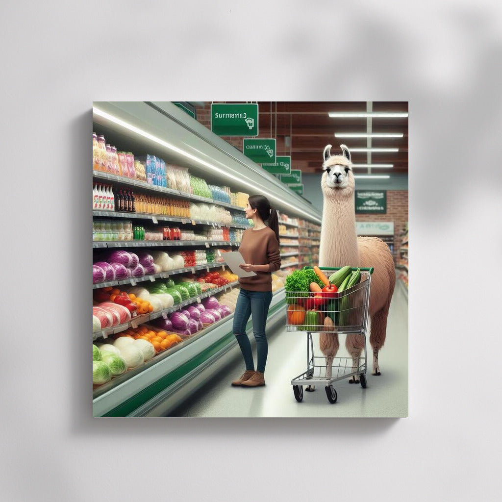 Llama Shopping: Fun Shopping at the Supermarket