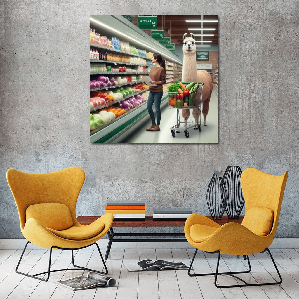 Llama Shopping: Fun Shopping at the Supermarket