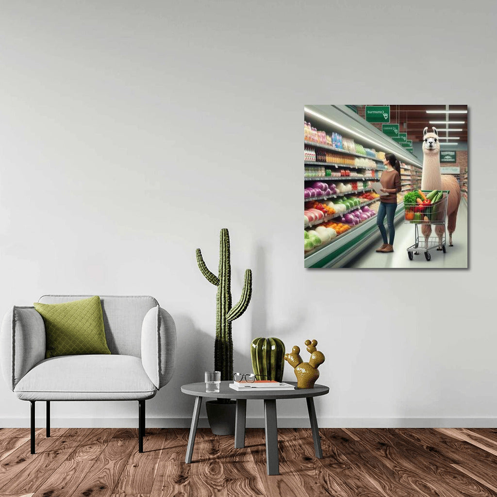 Llama Shopping: Fun Shopping at the Supermarket