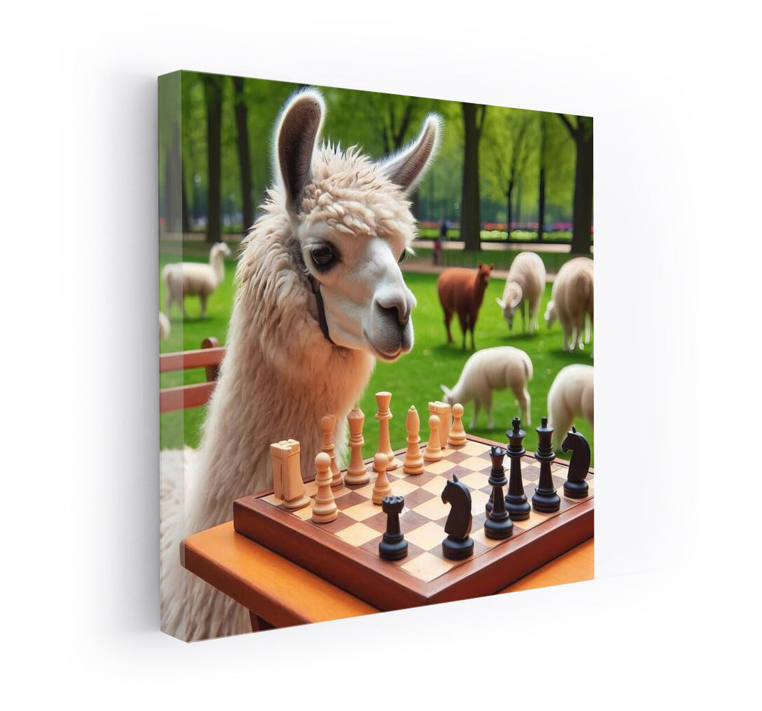 Chess Llama in the Park: Surrealism and Humor for the Interior