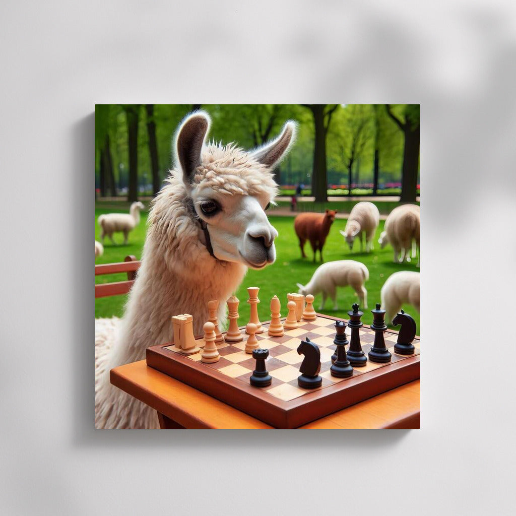 Chess Llama in the Park: Surrealism and Humor for the Interior