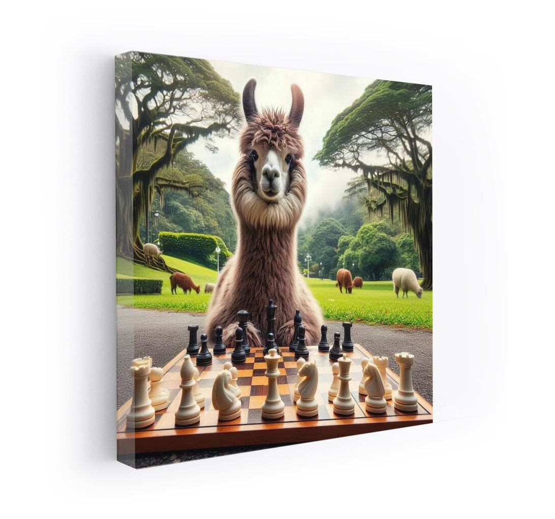 Chess Llama in the Park: Magical Wall Decor