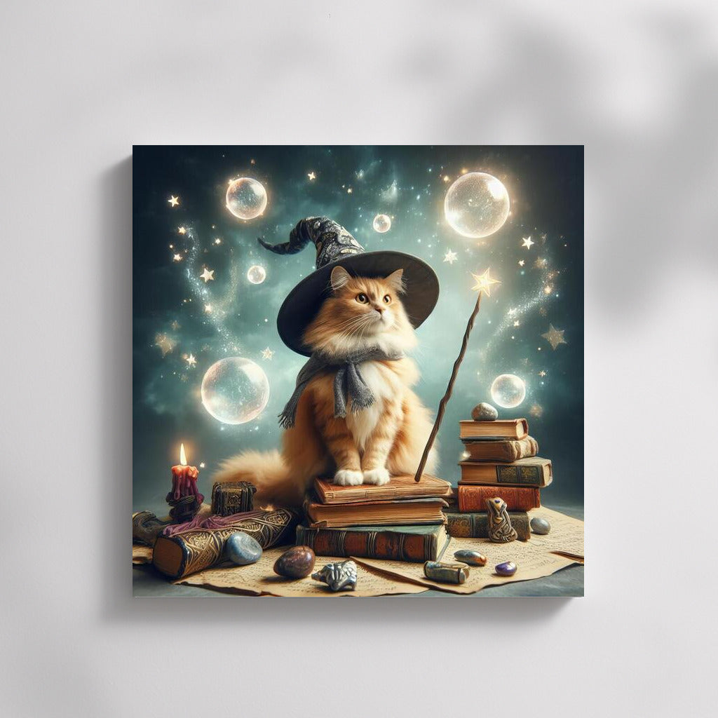 Enchanting Cat in a Hat and Scarf: Magic Cat 3