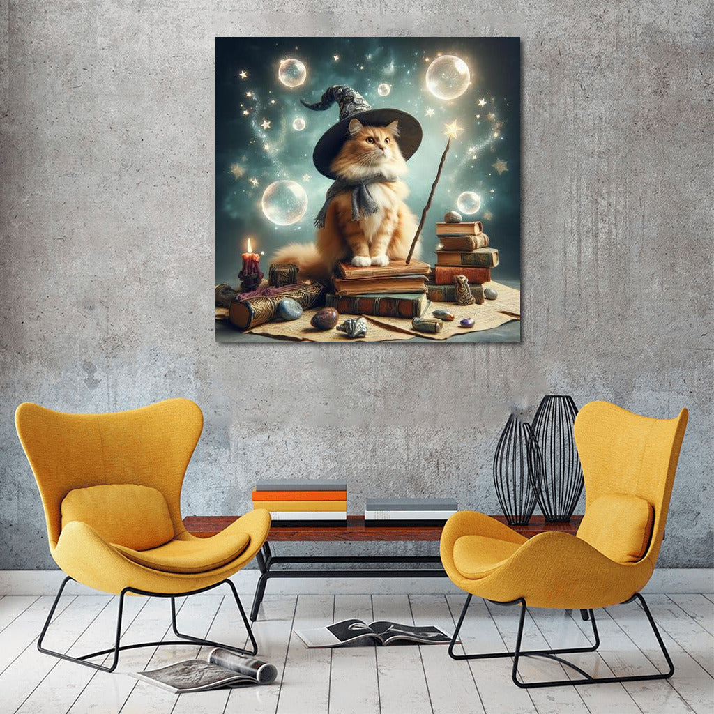 Enchanting Cat in a Hat and Scarf: Magic Cat 3