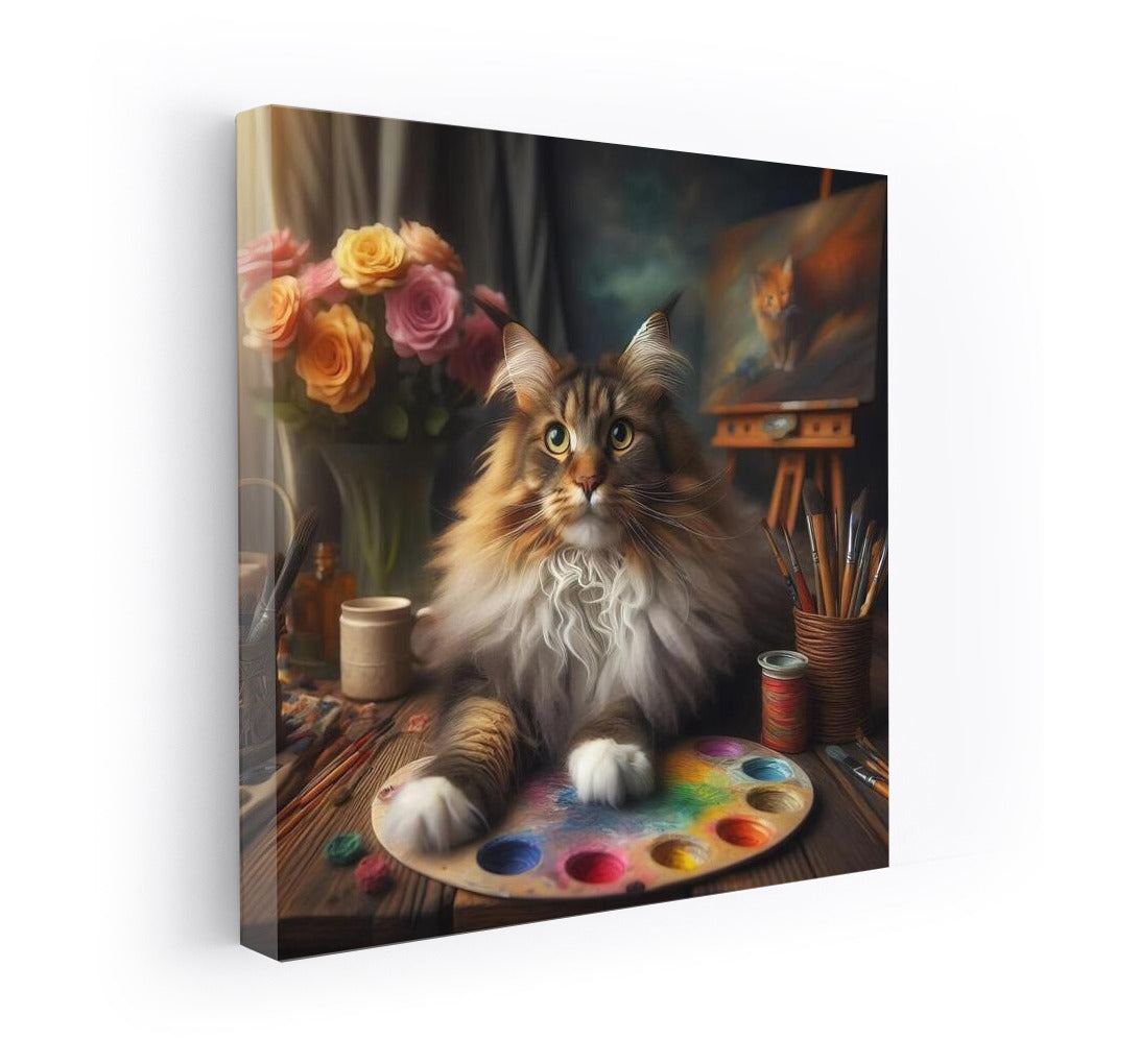 Maine Coon Artist: Fluffy Palette Master