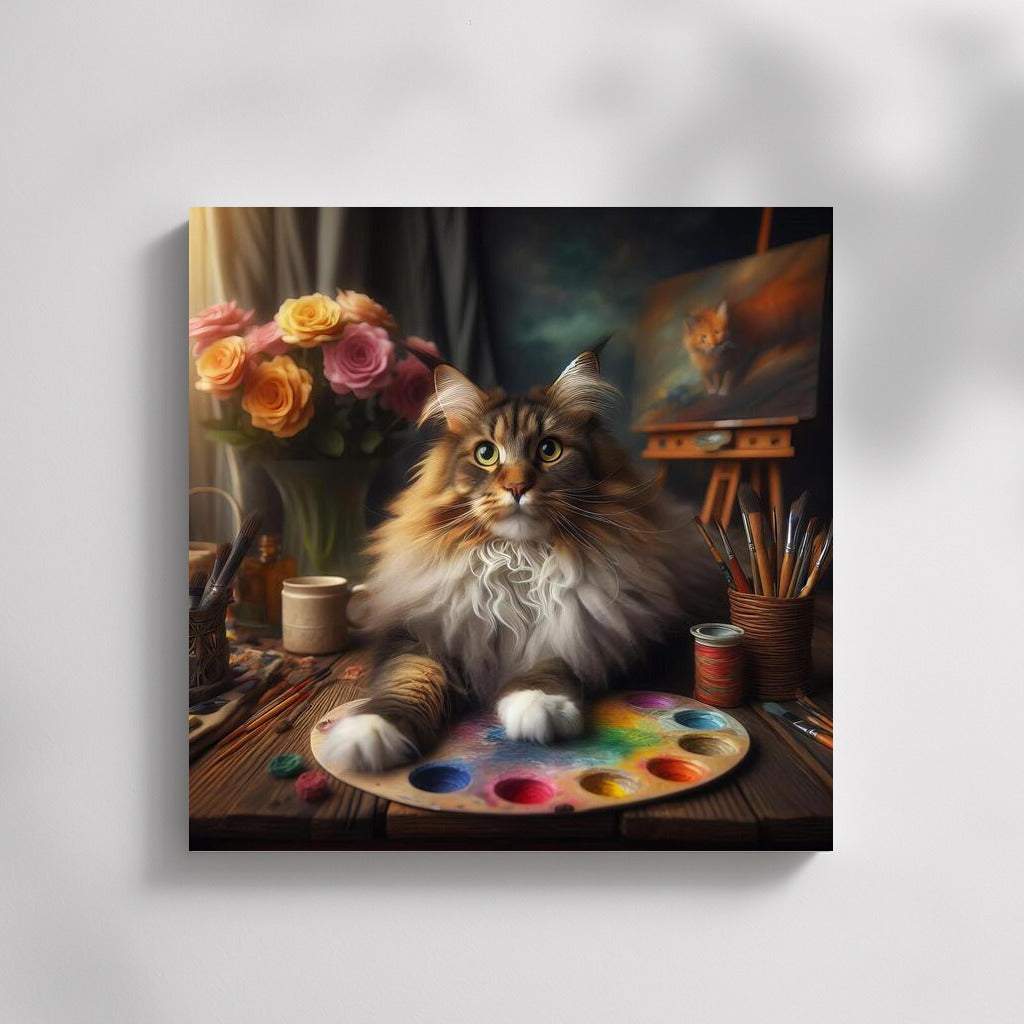 Maine Coon Artist: Fluffy Palette Master