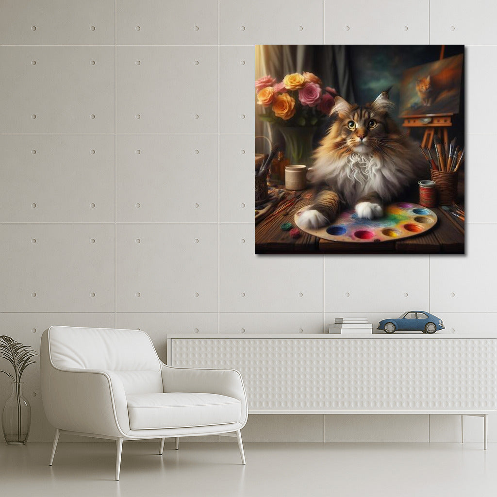 Maine Coon Artist: Fluffy Palette Master