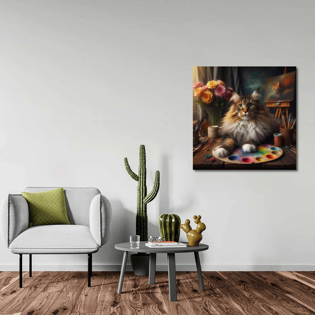 Maine Coon Artist: Fluffy Palette Master