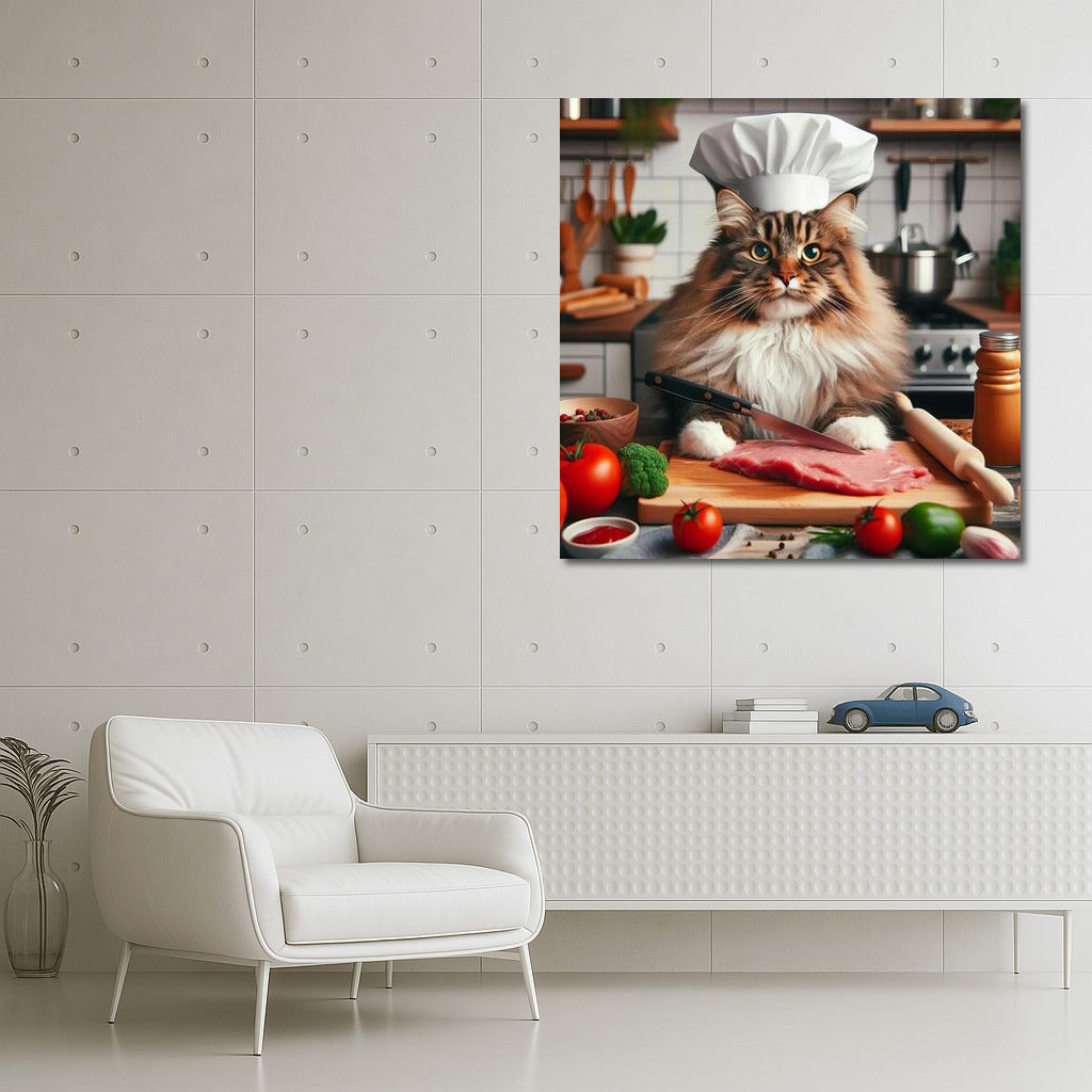Maine Coon Culinary Wonders: Chef in the Kitchen