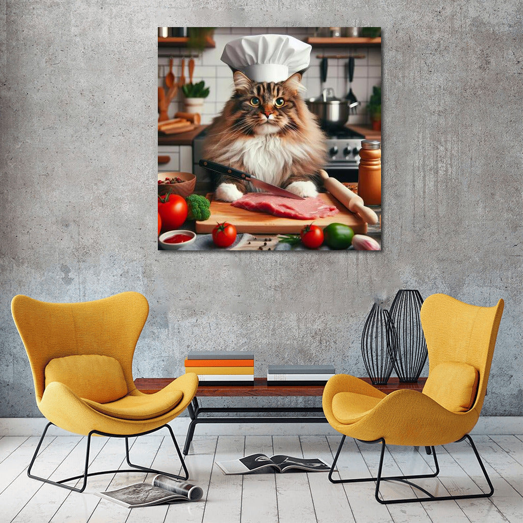 Maine Coon Culinary Wonders: Chef in the Kitchen