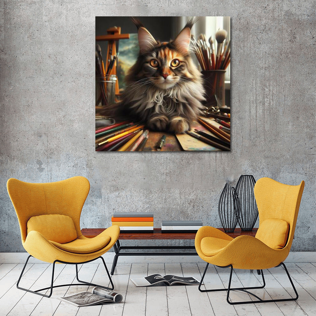 Maine Coon Artist: The Magic of Brushes and Inspiration