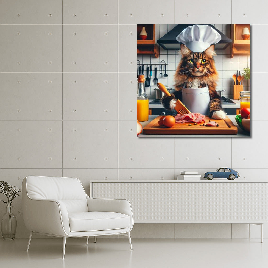 Culinary Maine Coon: A Chef in Your Kitchen