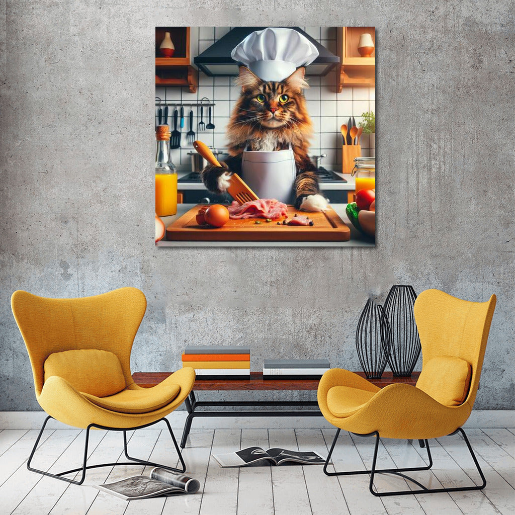 Culinary Maine Coon: A Chef in Your Kitchen