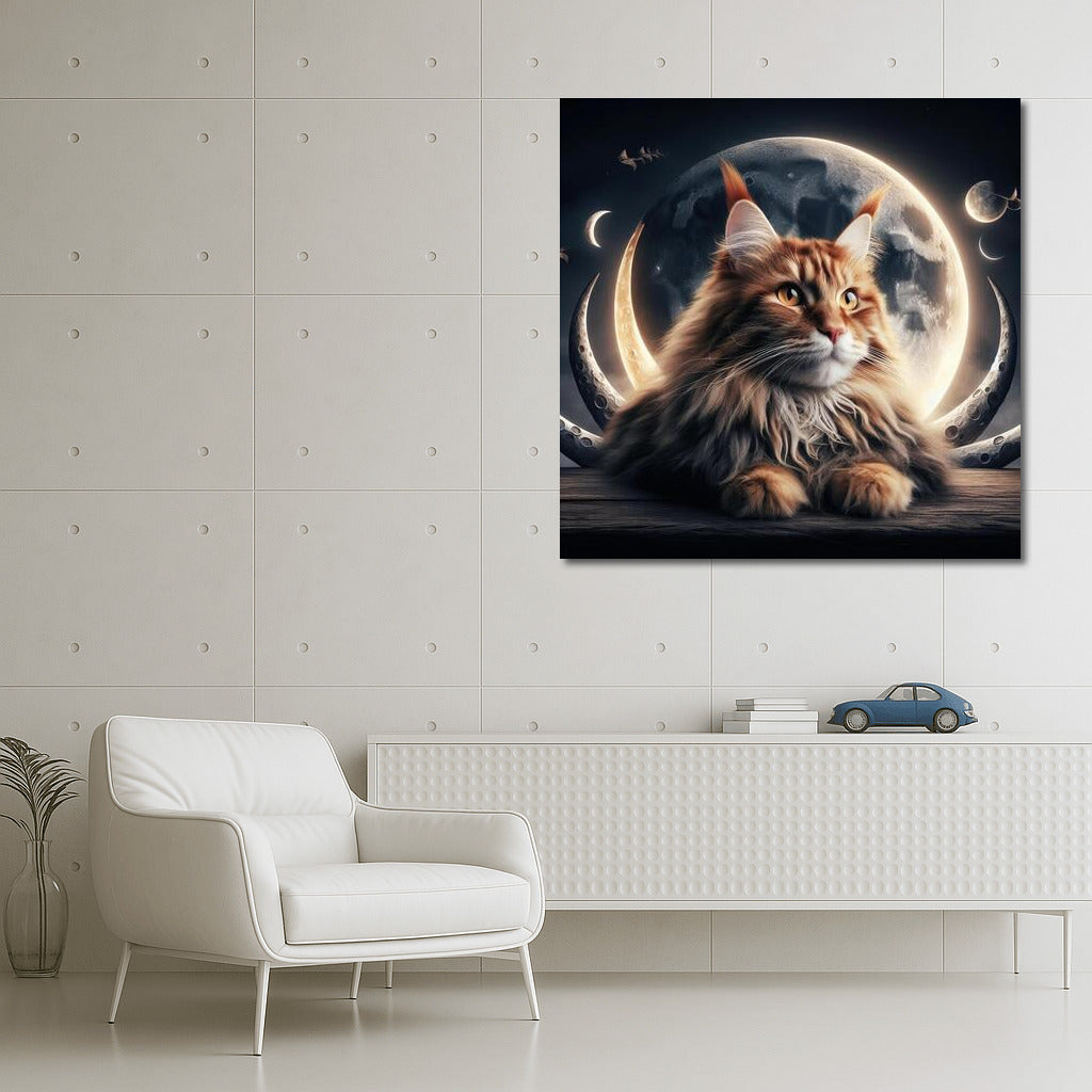 Maine Coon on the Moon: Space Magic for Dreamers