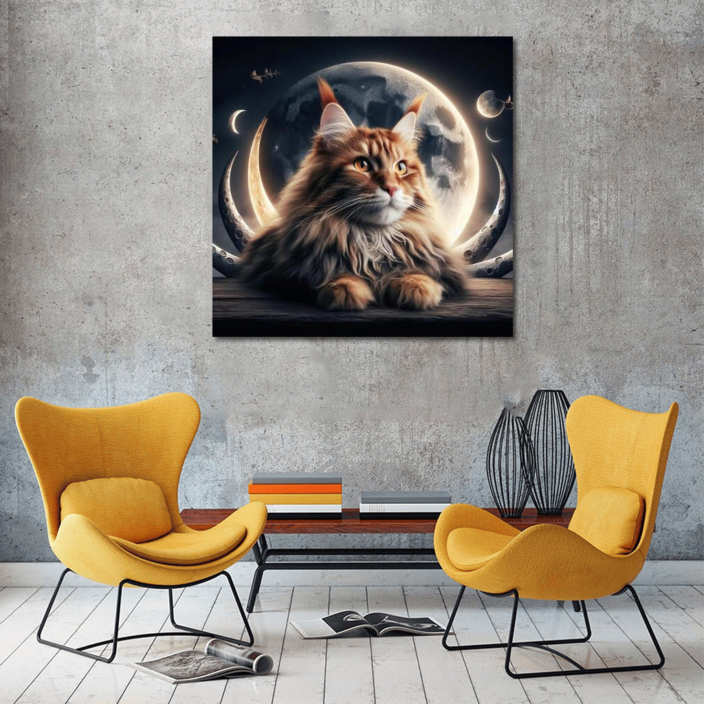 Maine Coon on the Moon: Space Magic for Dreamers