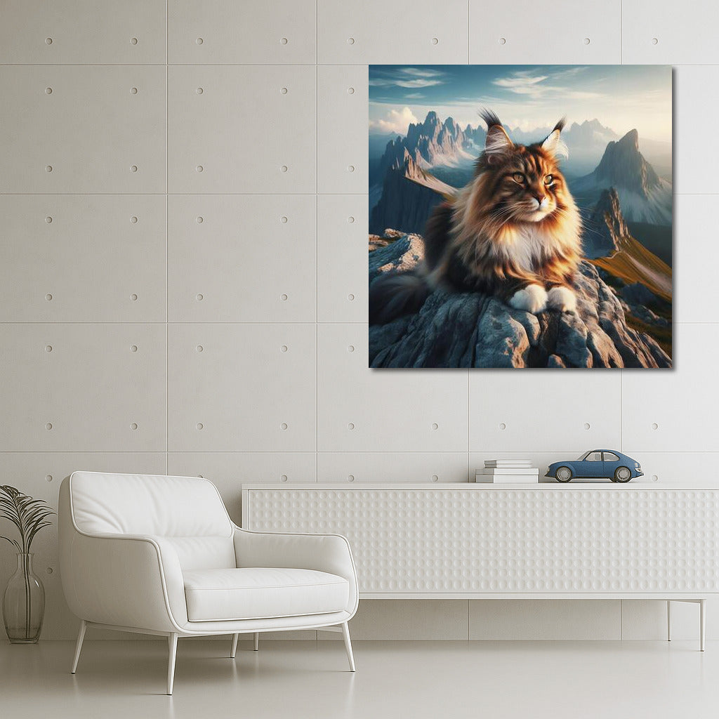 Maine Coon on Top: View from Above