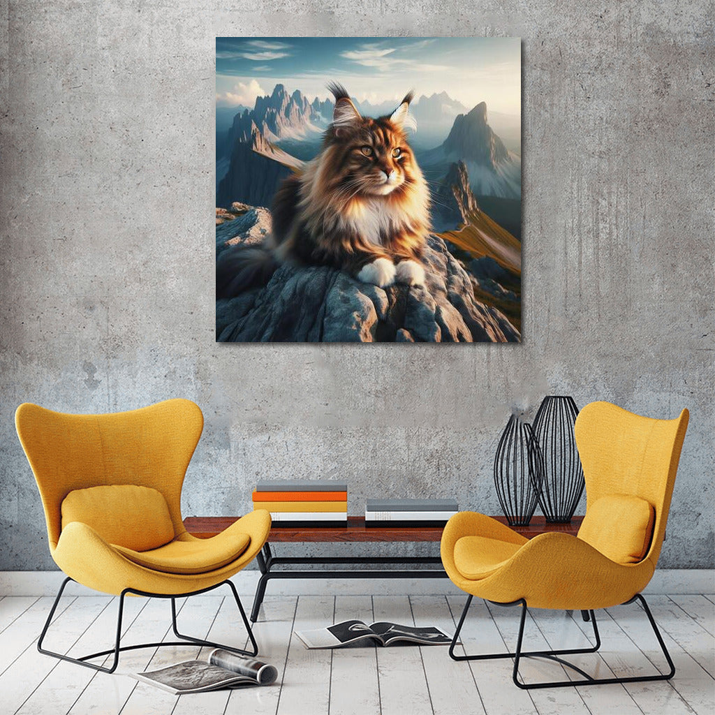 Maine Coon on Top: View from Above