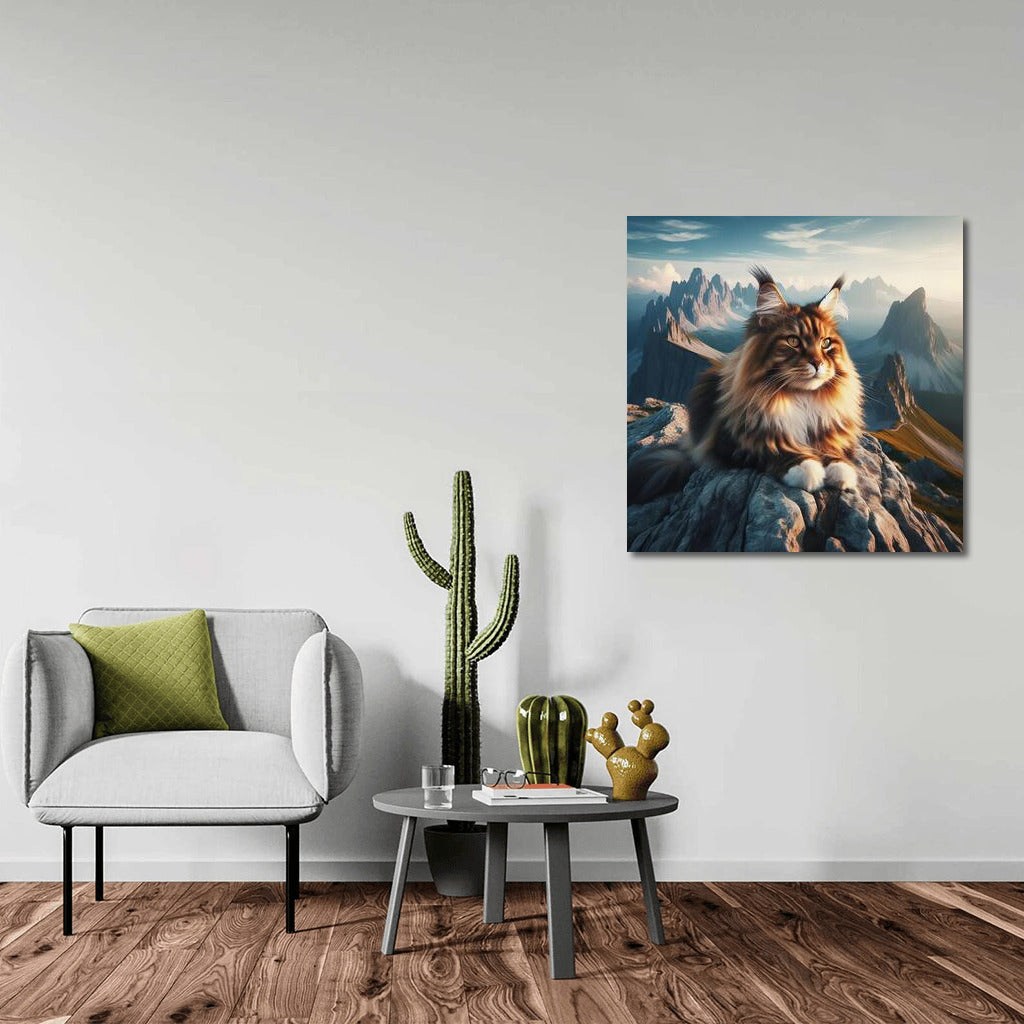 Maine Coon on Top: View from Above