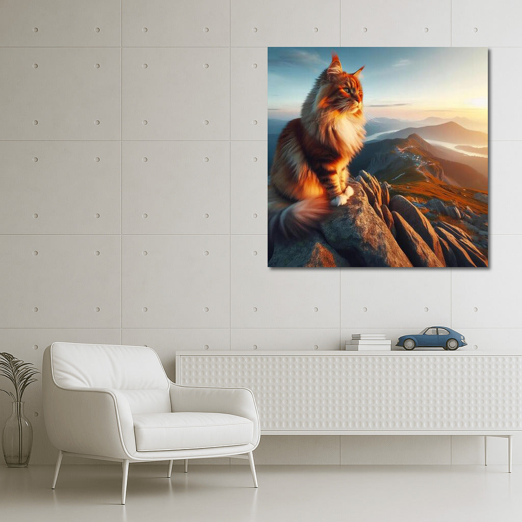 Maine Coon on Top: View from Above