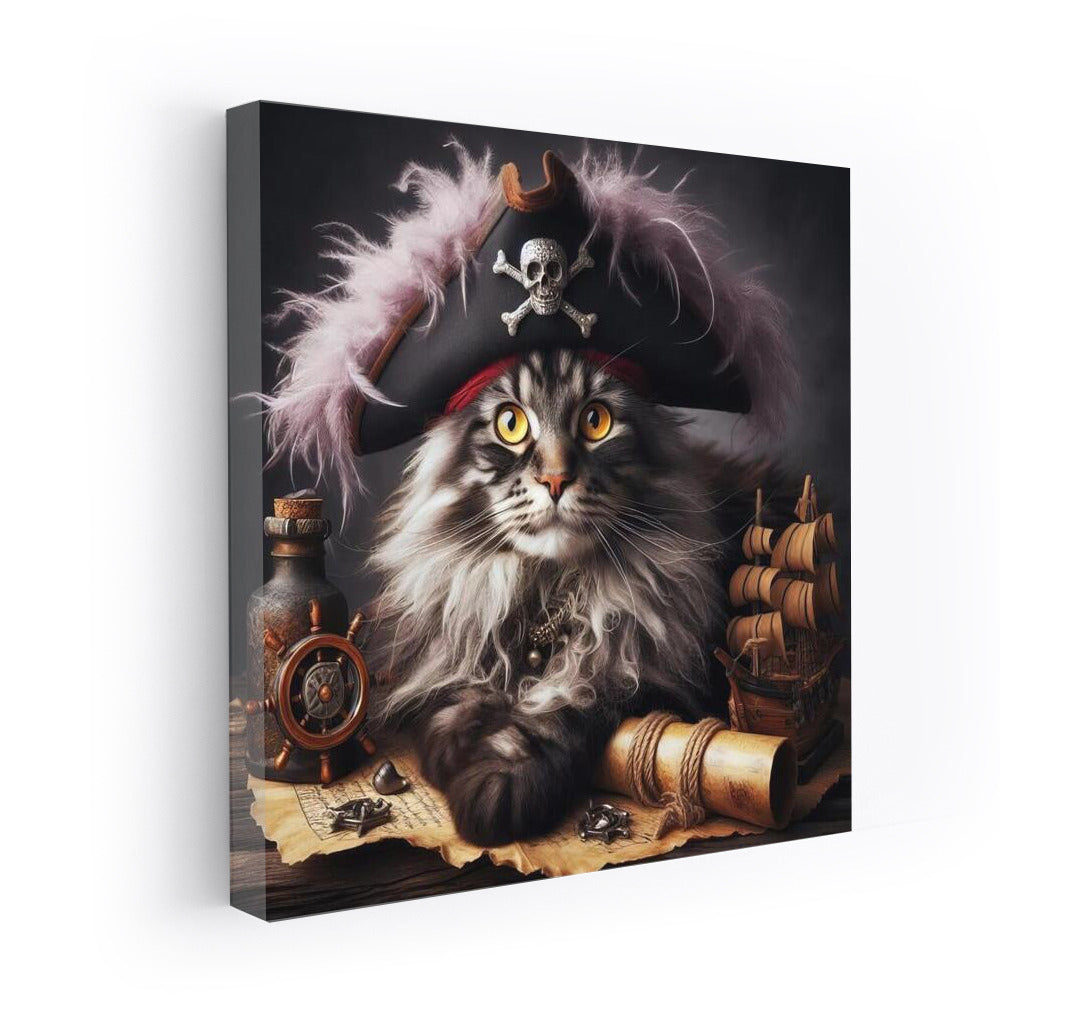 Pirate Cat Maine Coon: Fluffy Captain of the Seas