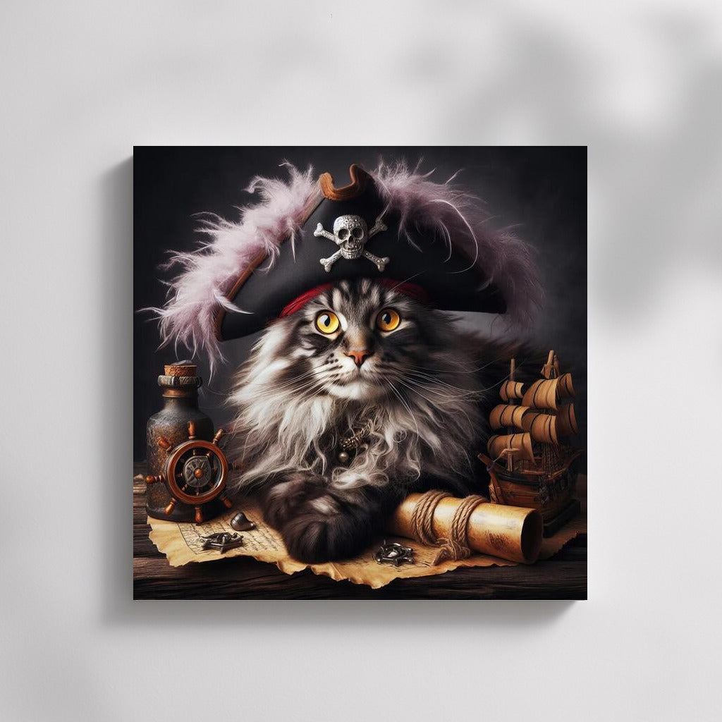 Pirate Cat Maine Coon: Fluffy Captain of the Seas