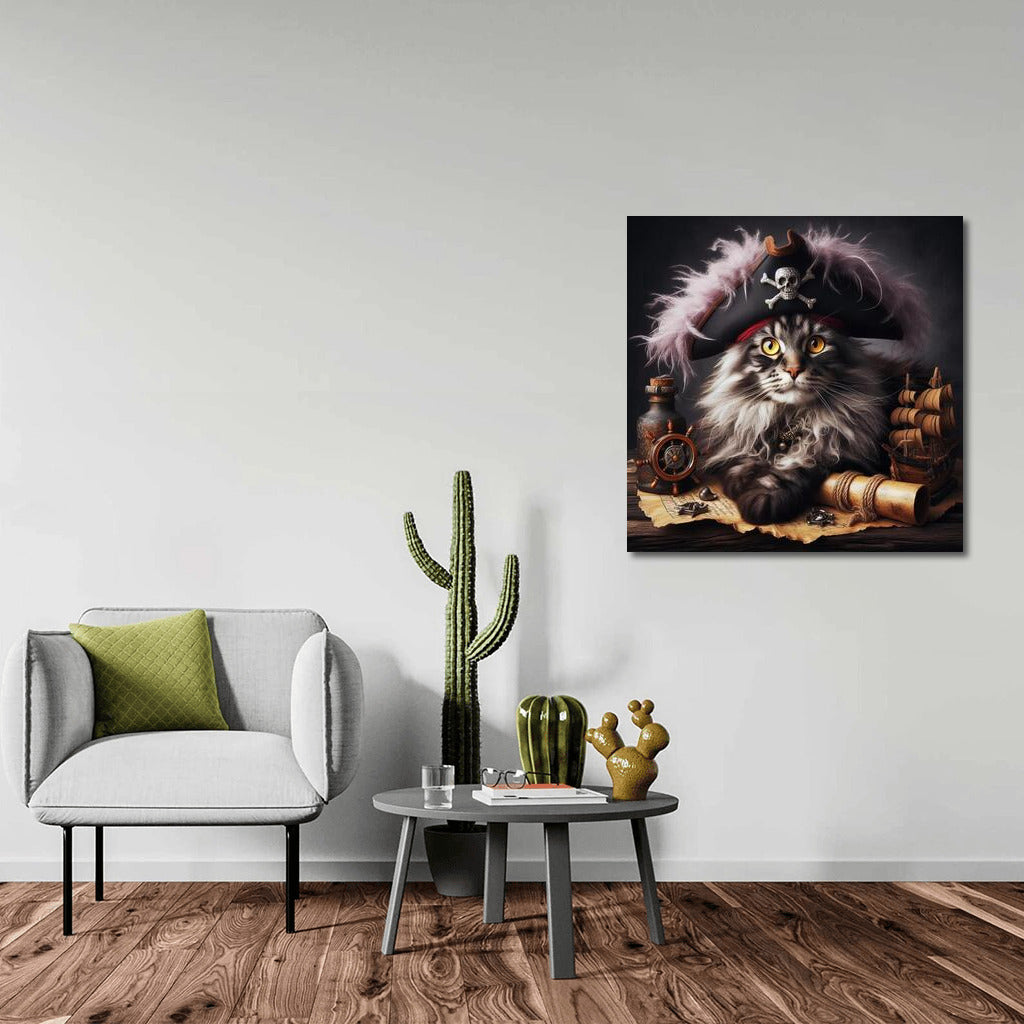 Pirate Cat Maine Coon: Fluffy Captain of the Seas
