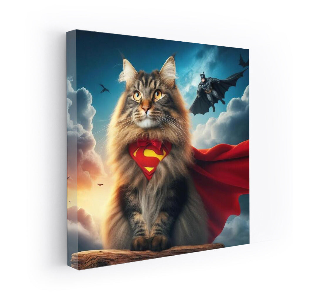 Maine Coon Superhero: Fluffy Defender of the World
