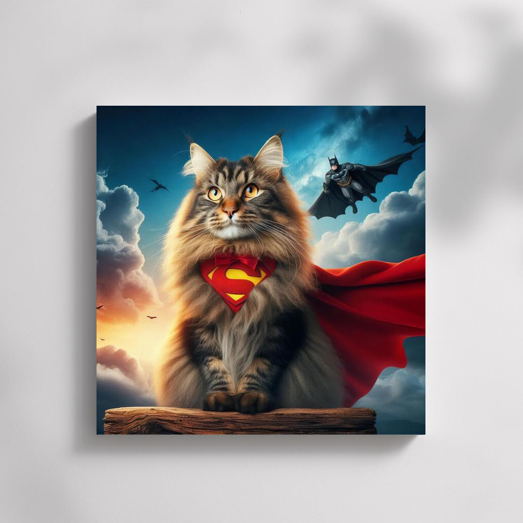Maine Coon Superhero: Fluffy Defender of the World
