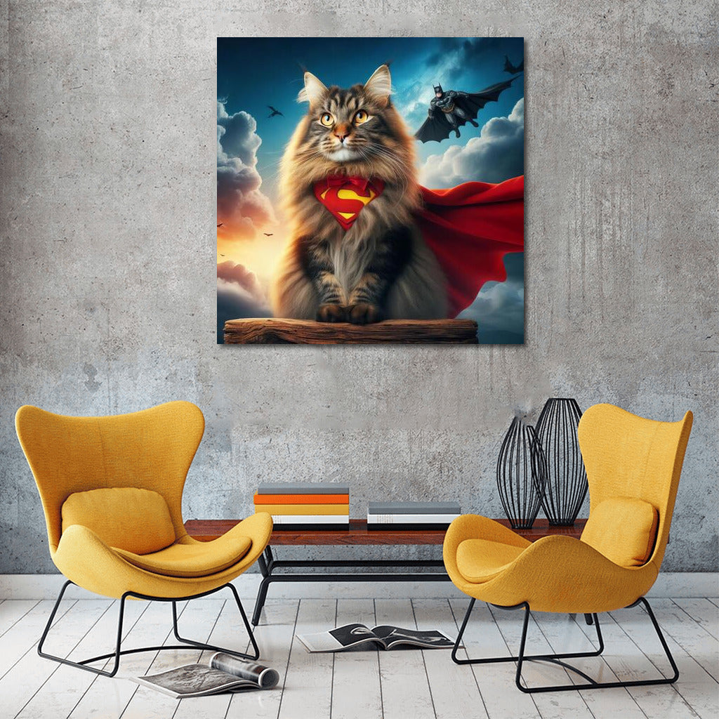 Maine Coon Superhero: Fluffy Defender of the World