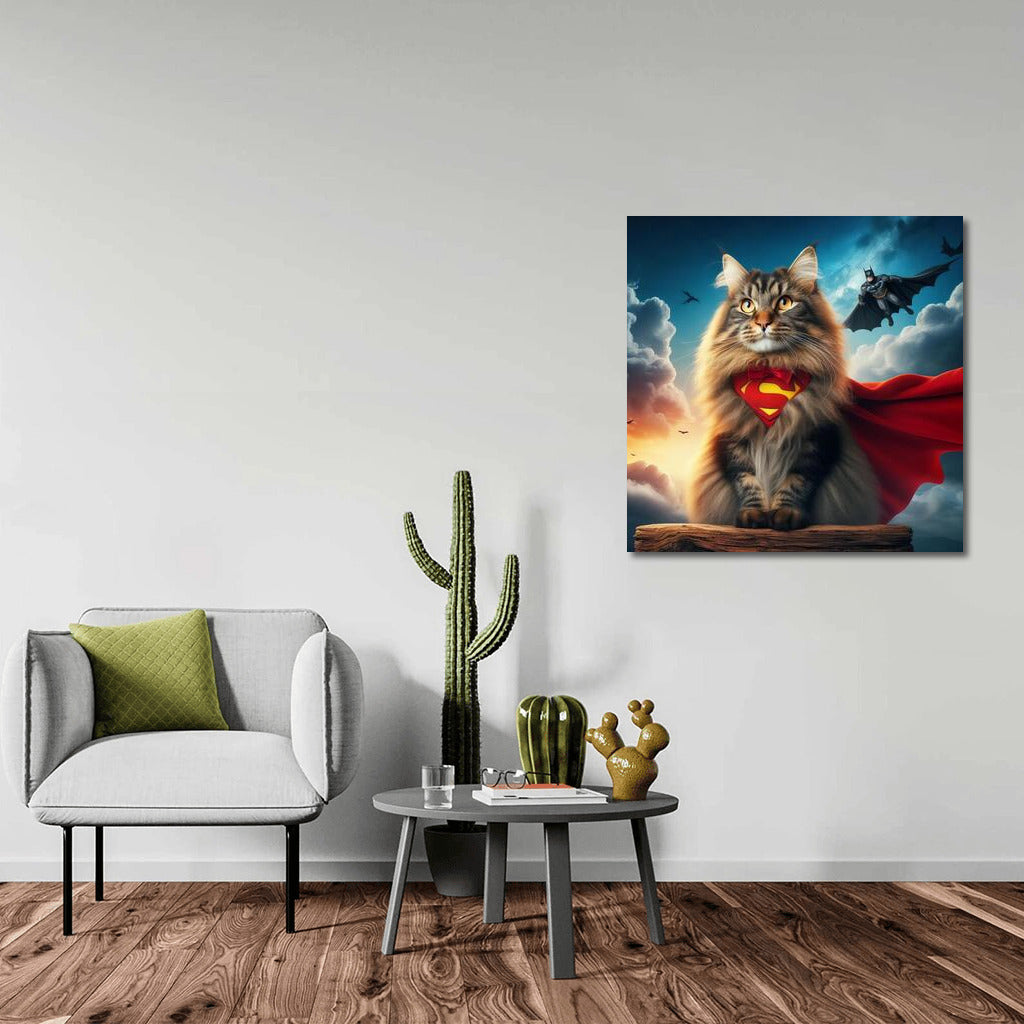 Maine Coon Superhero: Fluffy Defender of the World
