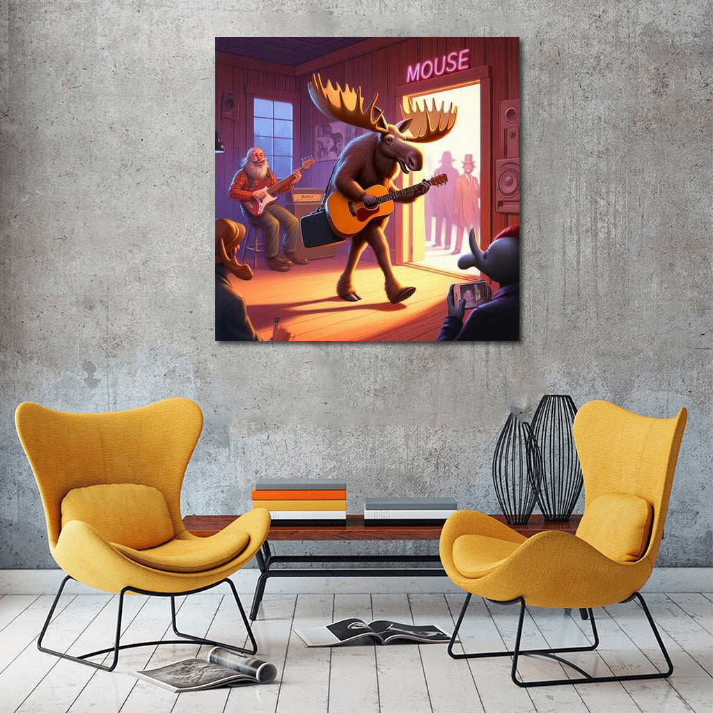 Moose on the way to the music club: Fun inspiration for your interior