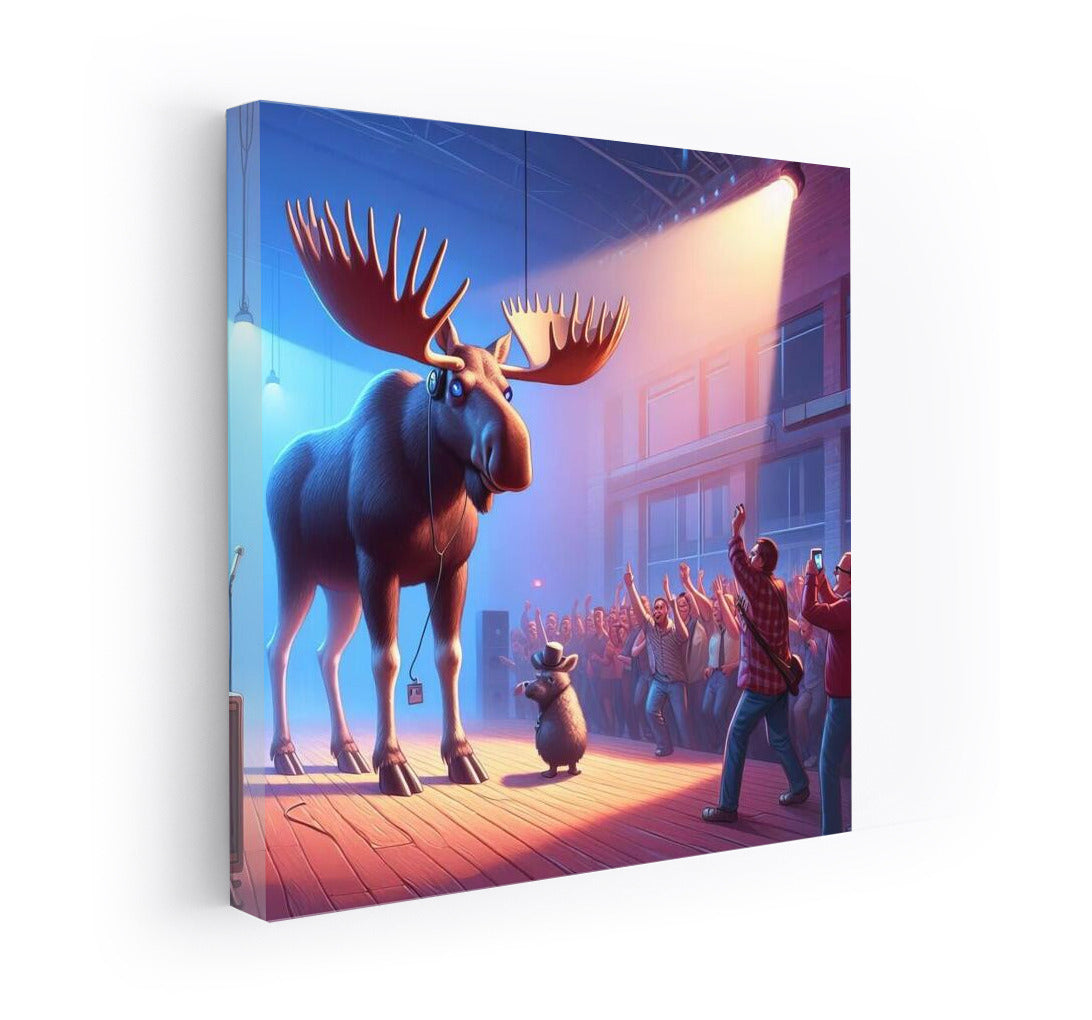 Moose at the Musical Show: Nature and Music in Bright Colors