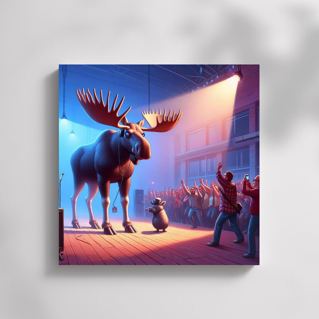 Moose at the Musical Show: Nature and Music in Bright Colors