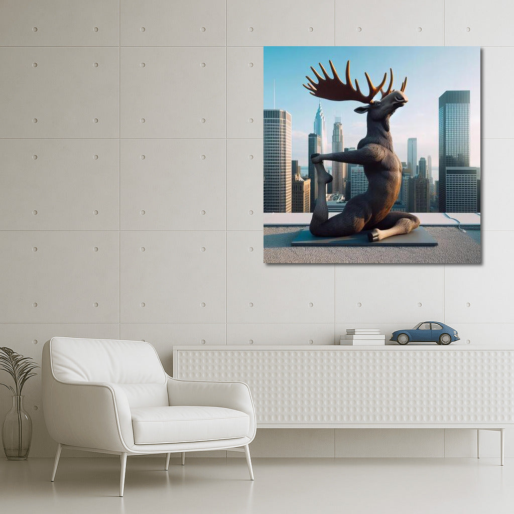 Elk Meditating on the Roof of a Skyscraper: Yoga at Heights
