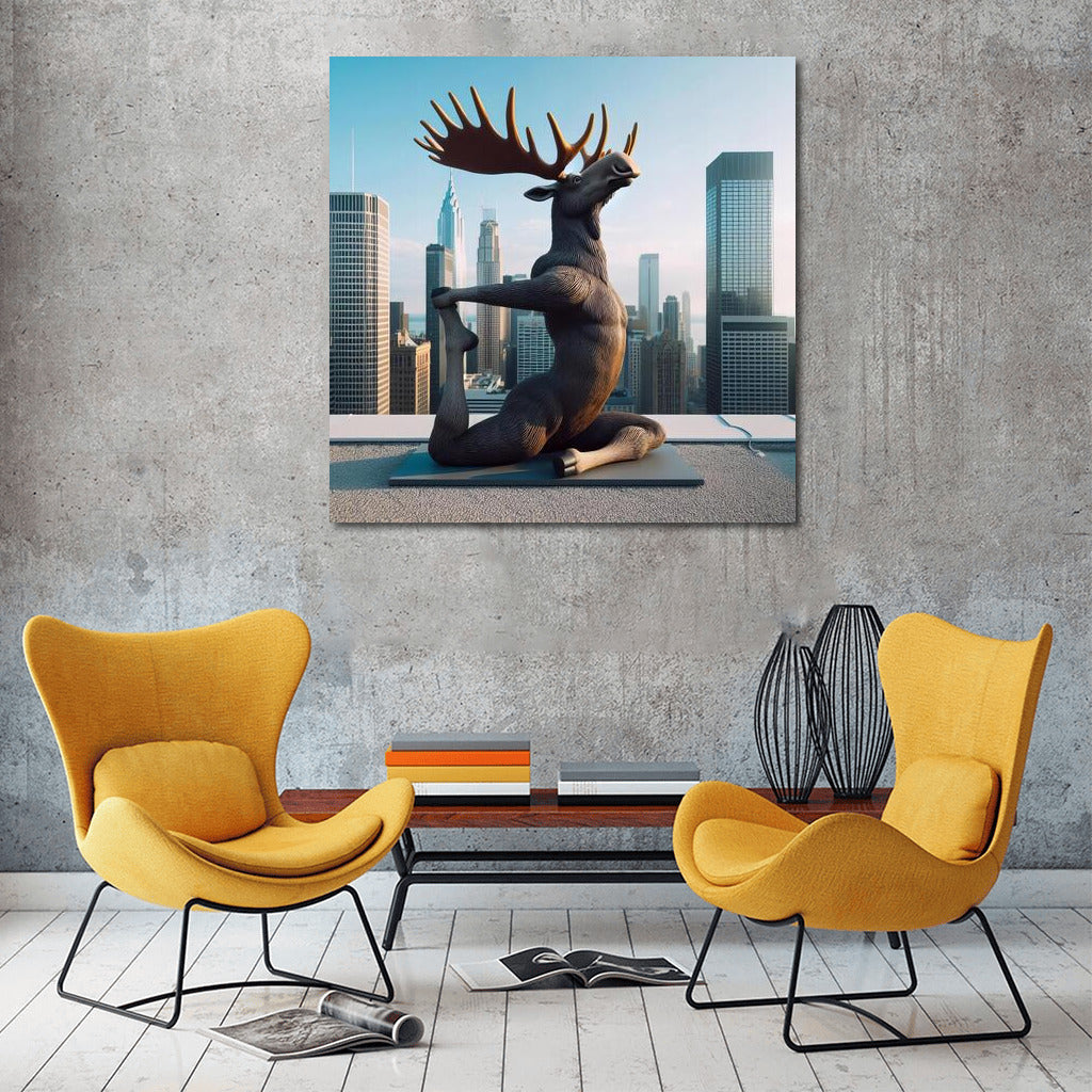 Elk Meditating on the Roof of a Skyscraper: Yoga at Heights
