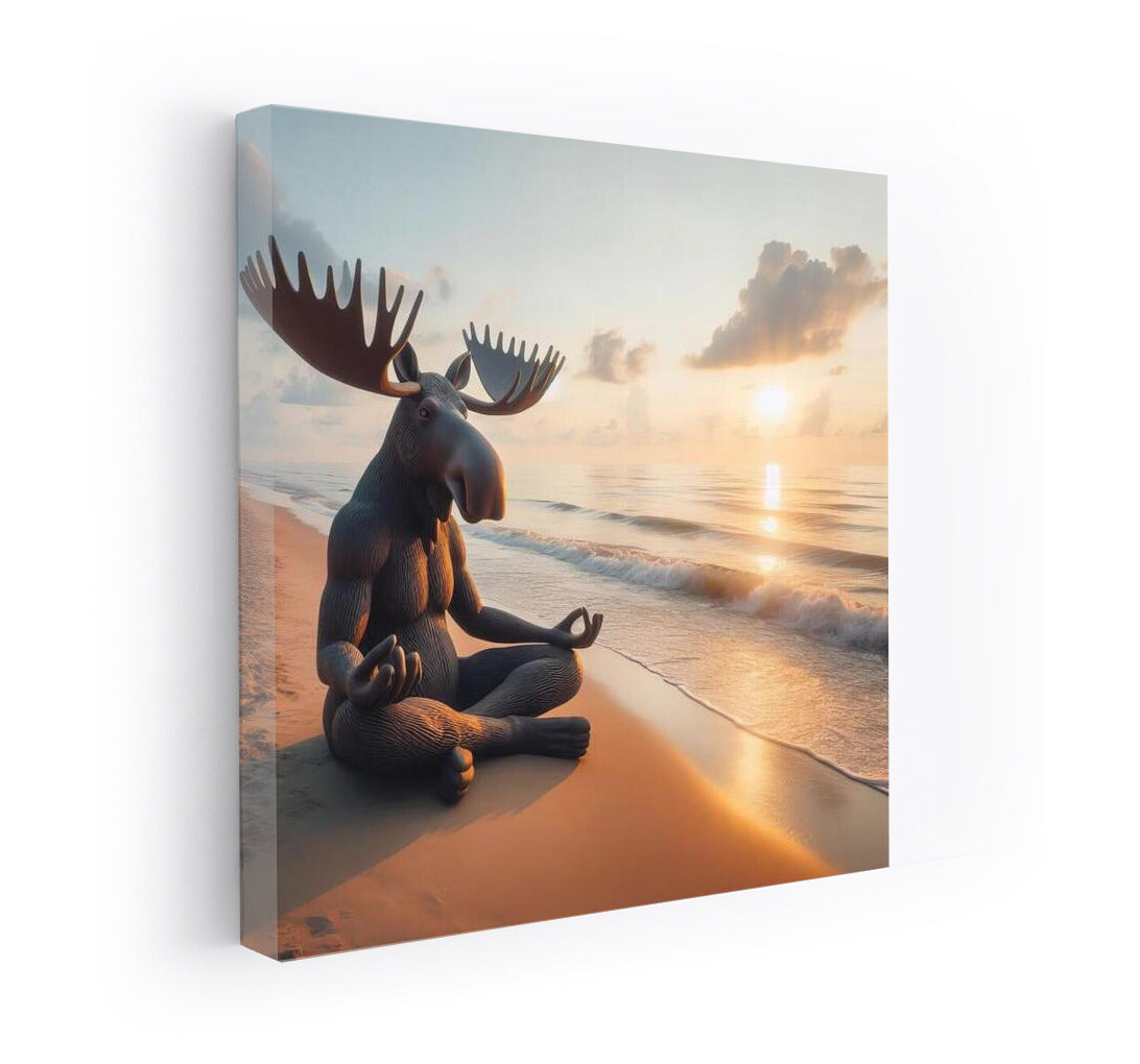 Moose Beach Meditation: Harmony of Nature and Tranquility