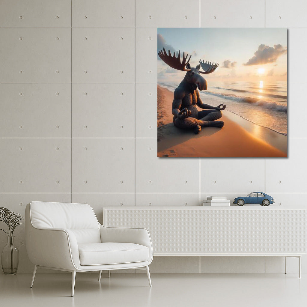 Moose Beach Meditation: Harmony of Nature and Tranquility