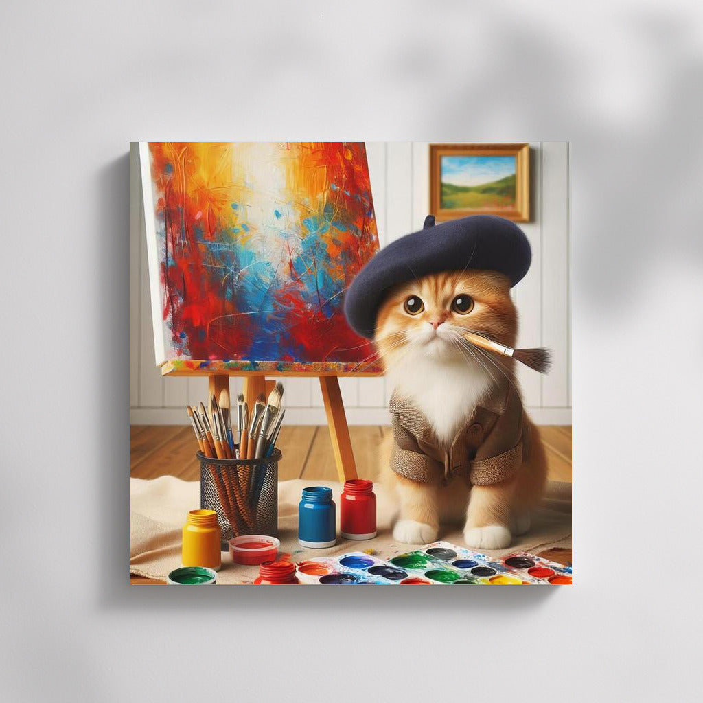Norwegian Forest Cat: Artist in the Studio