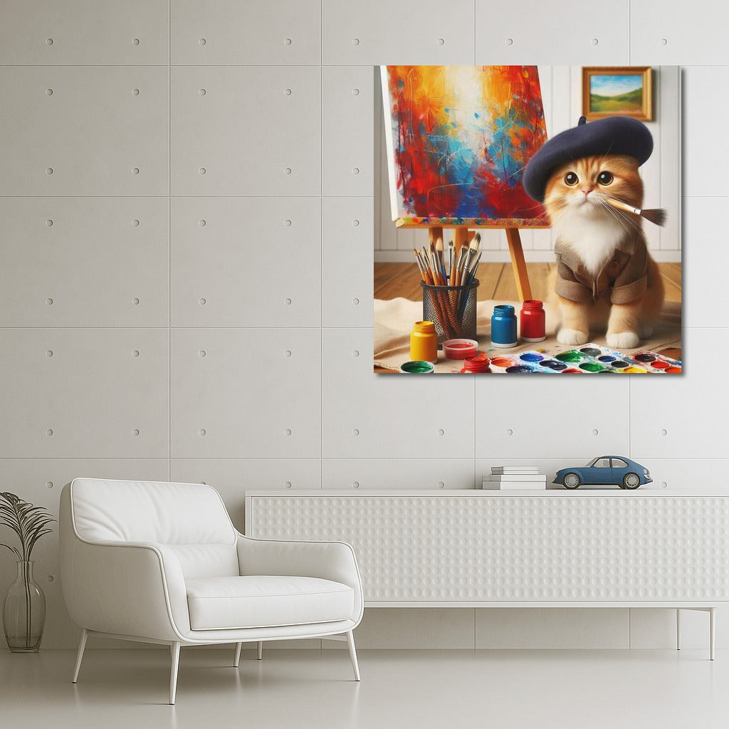Norwegian Forest Cat: Artist in the Studio