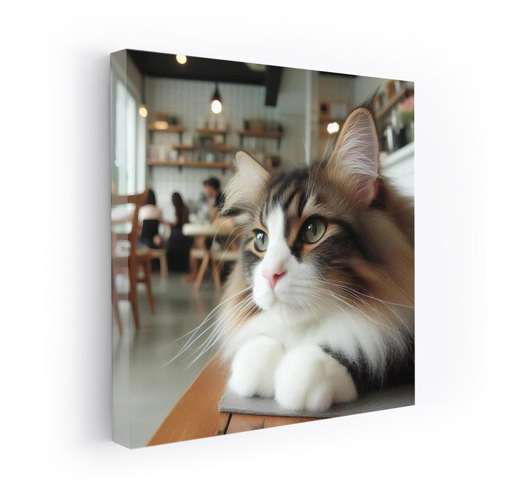 Norwegian Forest Cat in a Cafe: Comfort and Style for Your Interior