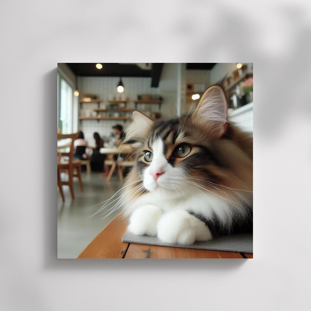 Norwegian Forest Cat in a Cafe: Comfort and Style for Your Interior