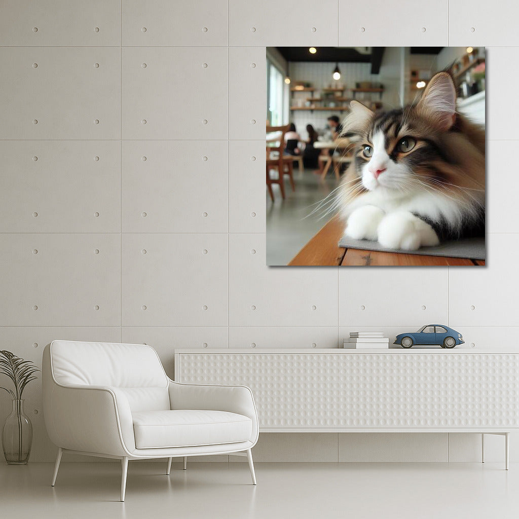 Norwegian Forest Cat in a Cafe: Comfort and Style for Your Interior