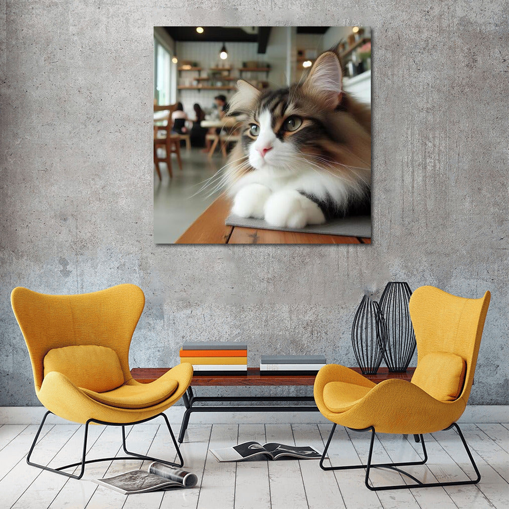 Norwegian Forest Cat in a Cafe: Comfort and Style for Your Interior