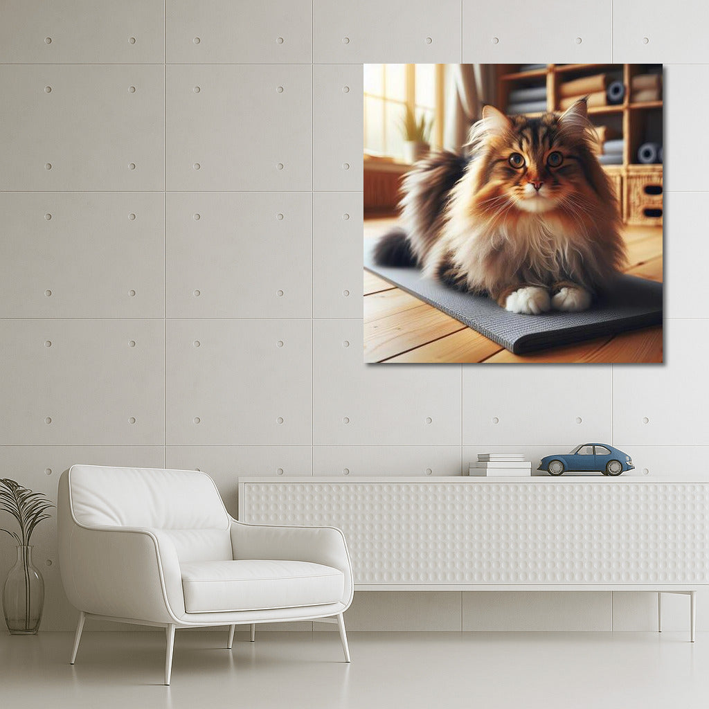 Norwegian Forest Cat: Yoga and Zen in the Studio