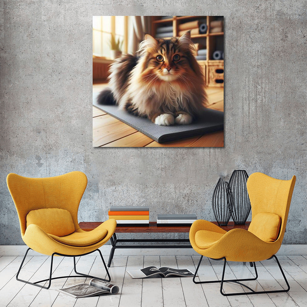 Norwegian Forest Cat: Yoga and Zen in the Studio