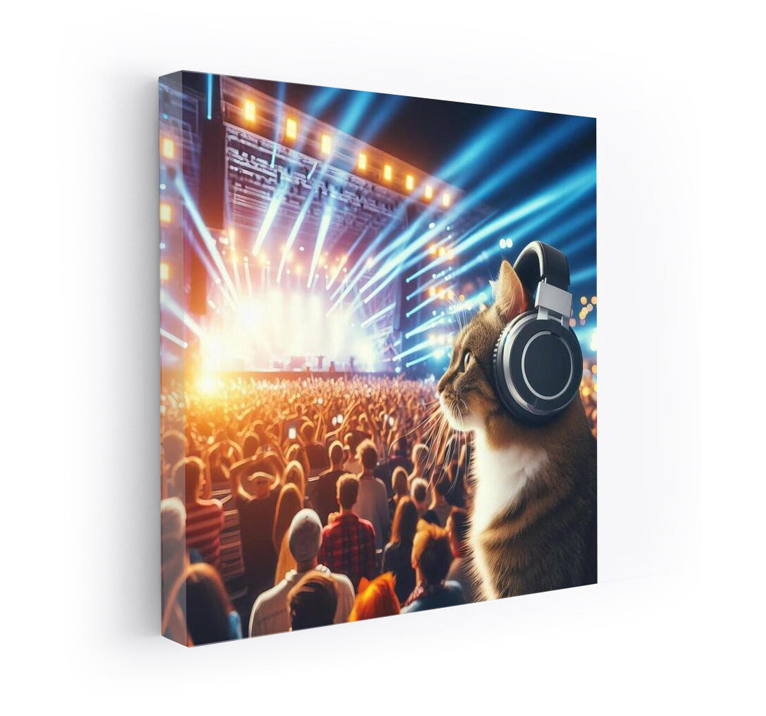 Norwegian Forest Cat in the Rhythm of the Music Festival
