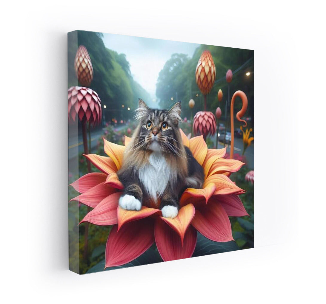 The Norwegian Forest Cat's Journey on the Flower Ship