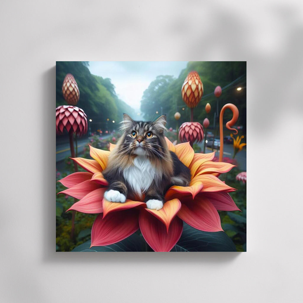 The Norwegian Forest Cat's Journey on the Flower Ship